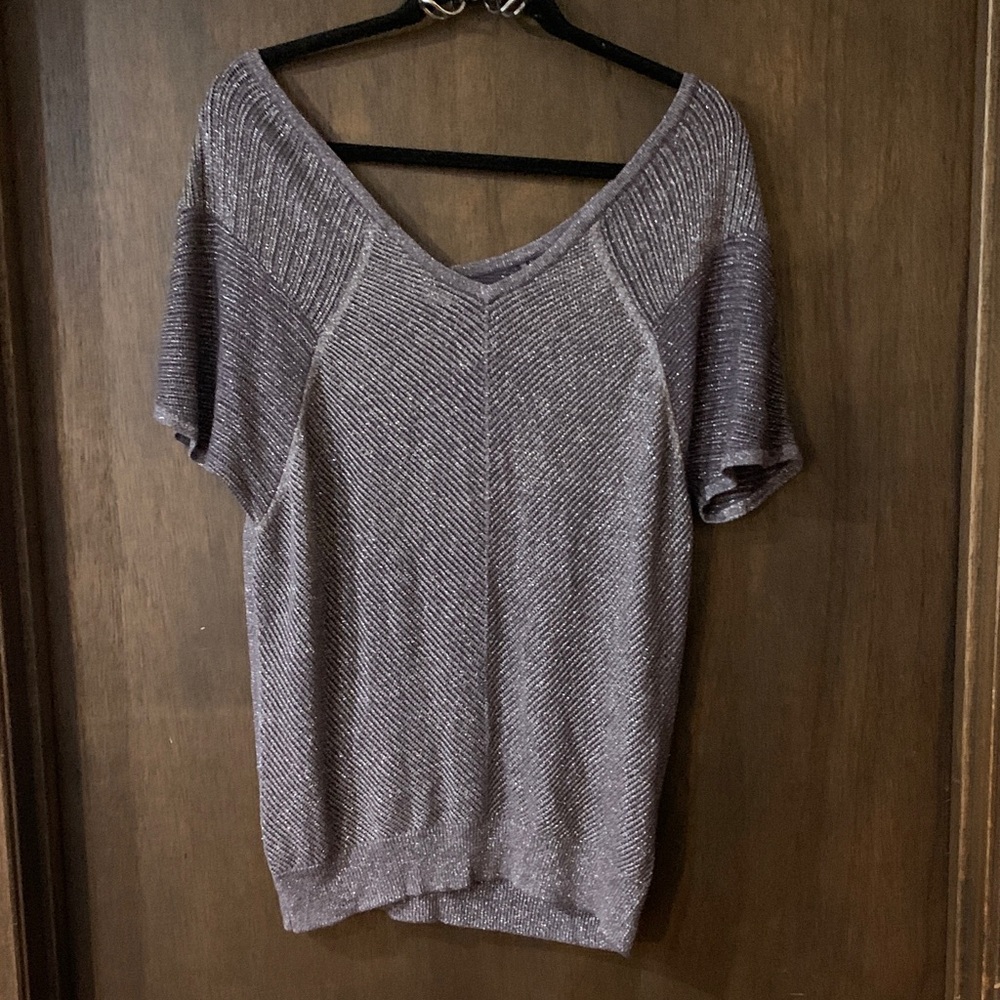 *4/$20* Studio Y Metallic Knit Top